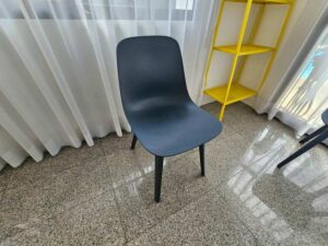 Blue plastic chair, IKEA, ODGER model (4)