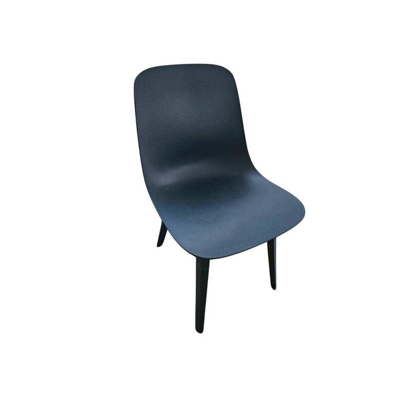 Blue plastic chair, IKEA, ODGER model (4)