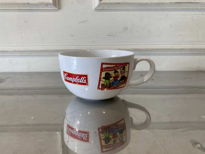 Ceramic soup bowl with handle, Campbell's brand.