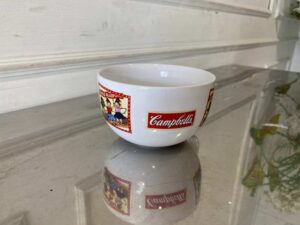 Ceramic soup bowl with handle, Campbell's brand.