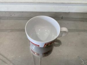 Ceramic soup bowl with handle, Campbell's brand.