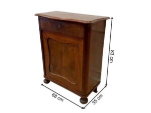 Wooden cabinet with 1 drawer and 1 door, vintage style