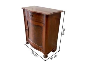 Wooden cabinet with 1 drawer and 1 door, vintage style