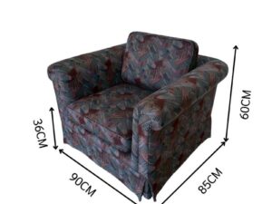3+1 seater sofa set, vintage style fabric upholstery (1)
