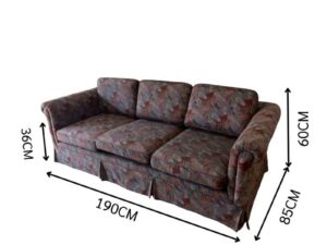 3+1 seater sofa set, vintage style fabric upholstery (1)