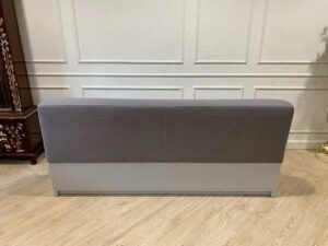2-seat sofa, 1 drawer, fabric cushion, grey (1)