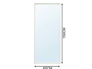 Full-length mirror, freestanding dressing mirror, white frame (2)