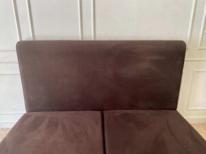 5-foot bed, brown velvet