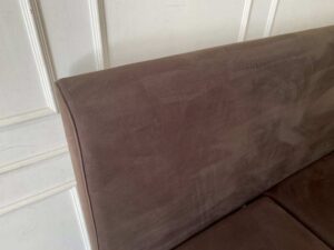 5-foot bed, brown velvet