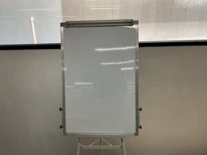 White flipchart board with stand