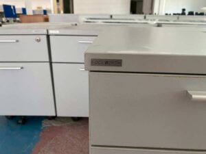 Rockworth Mobile Filing Cabinet, 2 Drawers, Grey