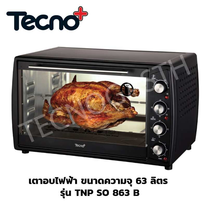 TECNOPLUS electric oven, capacity 63 liters, model TNP SO 863 B, 63 liters, oven, black_UWF504PRMN