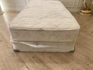3-foot RESTONIC HAZELWOOD SUPREME mattress with bed base