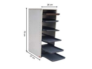 6-Shelf Storage Rack with Tray, White