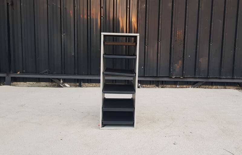 6-Shelf Storage Rack with Tray, White