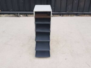 6-Shelf Storage Rack with Tray, White