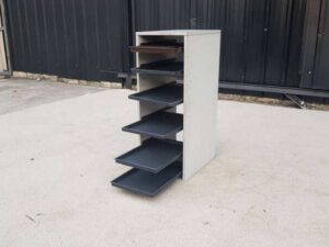 6-Shelf Storage Rack with Tray, White