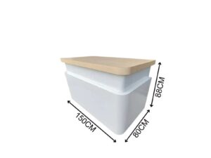 Exhibition Counter with Wood-Finish Top