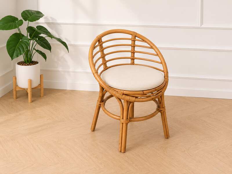 Rattan chair, fabric cushion, white_W5RTZFQYH0