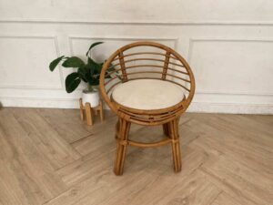 Rattan chair, fabric cushion, white_W5RTZFQYH0