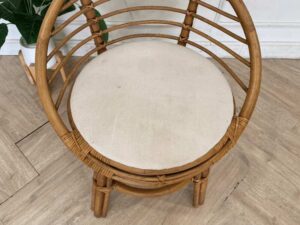 Rattan chair, fabric cushion, white_W5RTZFQYH0