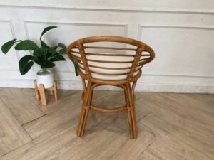 Rattan chair, fabric cushion, white_W5RTZFQYH0