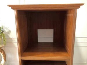 Teak wood frame cabinet, 4 shelves, TV cabinet, hotel work_W87SEUGP8P