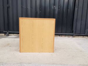 MOFLEX 2-Door File Cabinet with Brown Wood Top