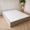 5-foot wooden bed, gray