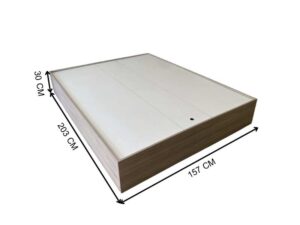 5-foot wooden bed, gray