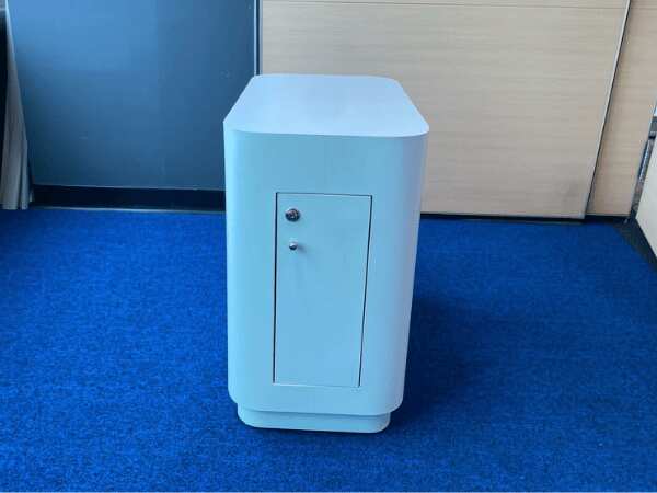 1-door document cabinet, wooden frame, white