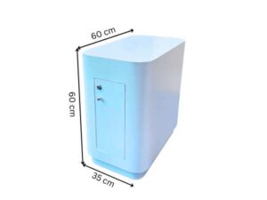 1-door document cabinet, wooden frame, white