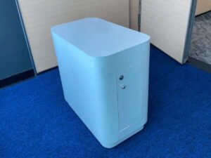 1-door document cabinet, wooden frame, white