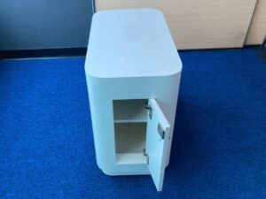 1-door document cabinet, wooden frame, white