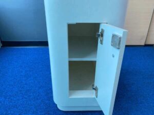 1-door document cabinet, wooden frame, white