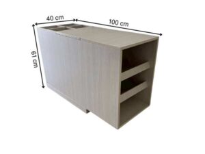 Gray sofa side cabinet, modern style
