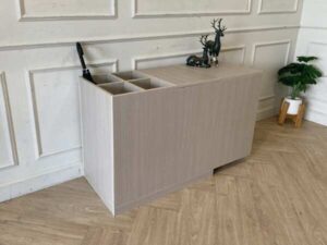 Gray sofa side cabinet, modern style