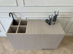 Gray sofa side cabinet, modern style