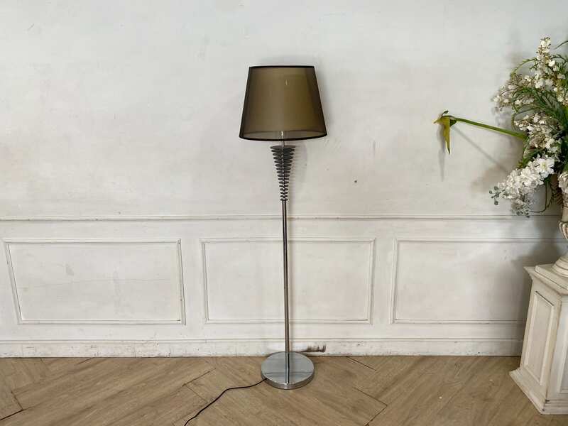 Floor lamp with iron base