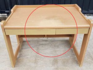 Wooden desk with 2 drawers, 107 cm