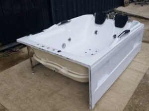 Corner bathtub for 2 people, size 1.7 meters, whirlpool bathtub, spa bathtub, jacuzzi bathtub, soaking tub_YLXWQWC3XT