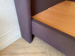 5-foot bed, S.B. FURNITURE brand, dark gray color.