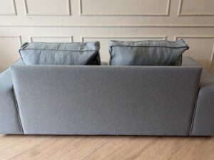 Two-seater sofa, fabric upholstery, bluish-gray color, IKEA KIVIK series. (1)