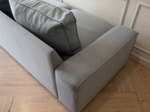 Two-seater sofa, fabric upholstery, bluish-gray color, IKEA KIVIK series. (1)