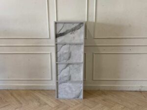 Wooden Filing Cabinet/Storage Cabinet with 4 Doors, Grey and Brown