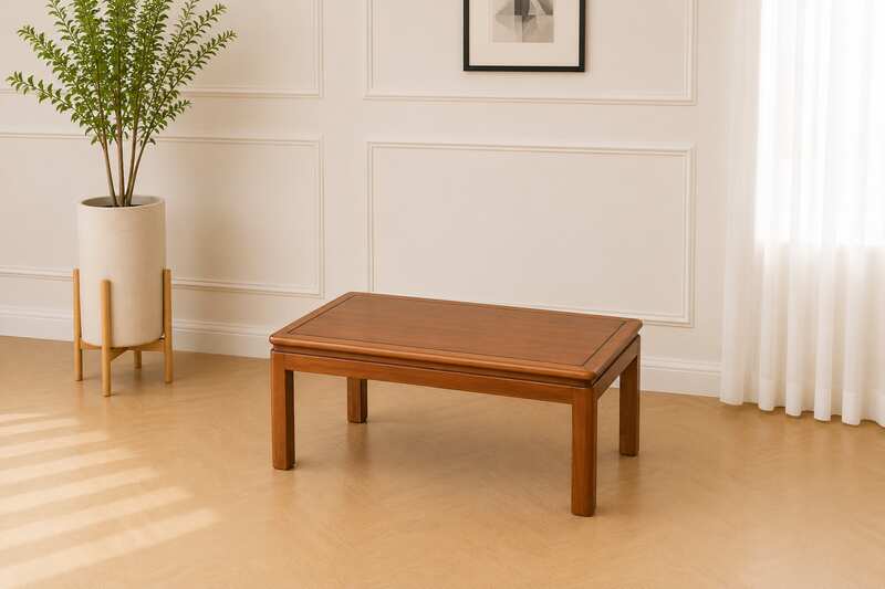 Center table, teak frame, hotel work, low table, reception table, teak frame_ZEP5QLP8RR