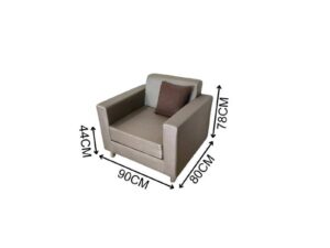 Minimal Modern Sofa Set (3+1+1) – Grey