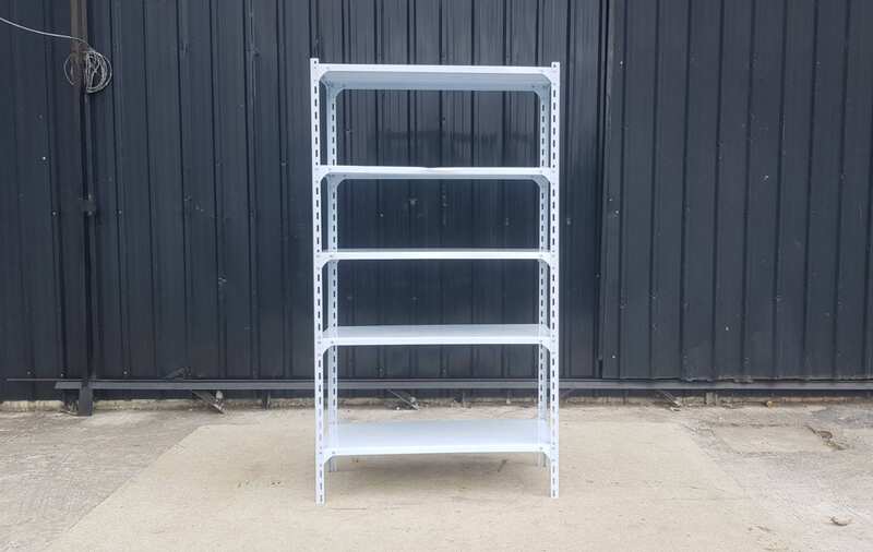 5-Shelf Steel Shelving Unit, White