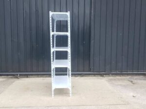 5-Shelf Steel Shelving Unit, White