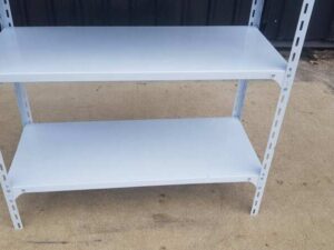 5-Shelf Steel Shelving Unit, White